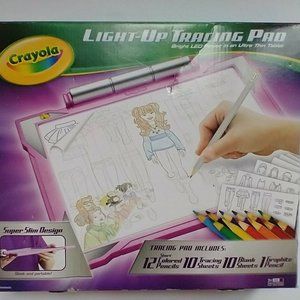Crayola Light Up Tracing Pad Bright LED Power in an Ultra Thin Tablet - Pink